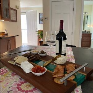 Black Walnut Tray/Board with Emerald Green Epoxy: Great gift!!!